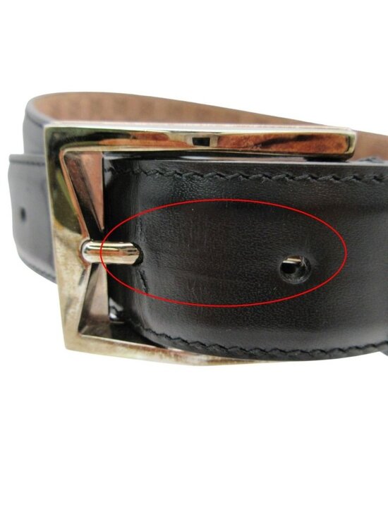Gucci Belt Calfskin GG Pattern Lining Leather Brown main image 8